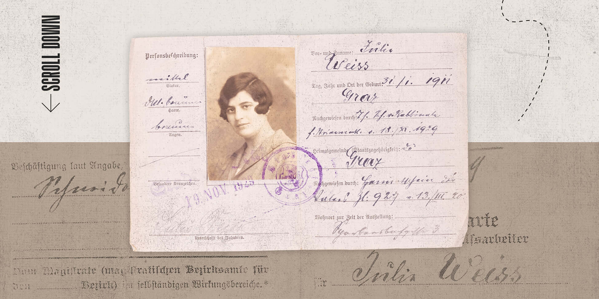 OOEJ: Julie Weiss passport artefact.